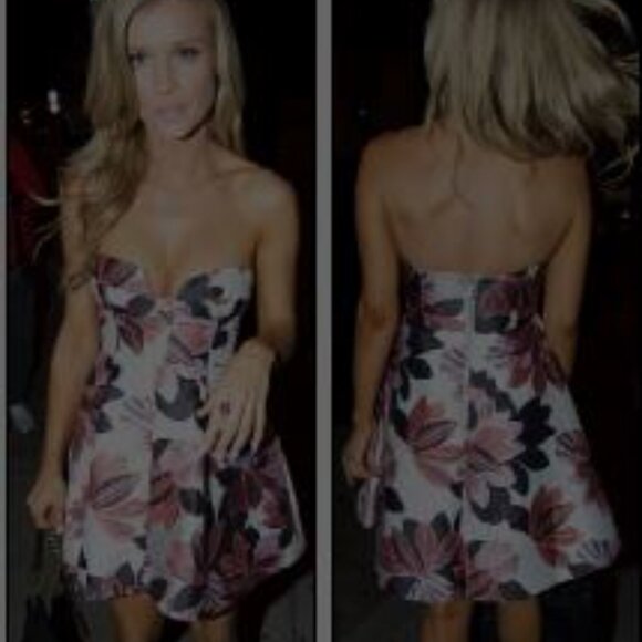 - Keepsake Divide Dress Strapless in Collage Floral Revolve Party Cocktails XS - Picture 12 of 12